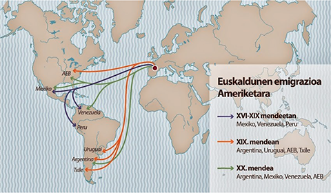 Euskaldunen emigrazioa_mapa